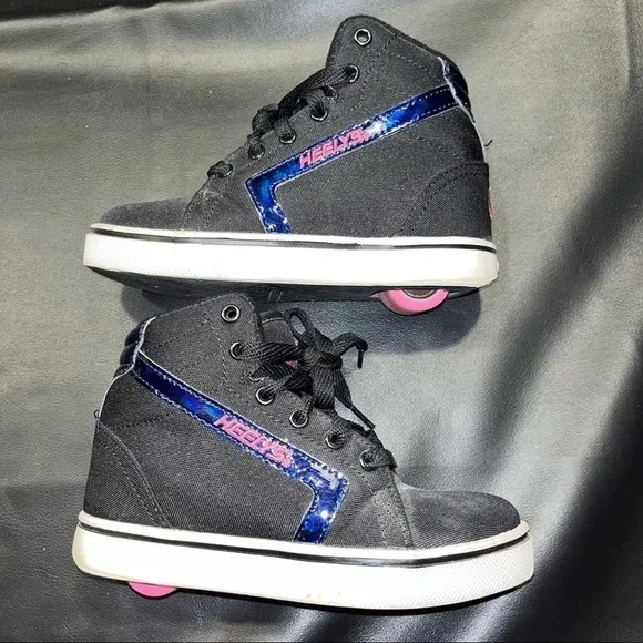 Heelys Black Sneaker Shoes Size 1Y - Picture 8 of 9